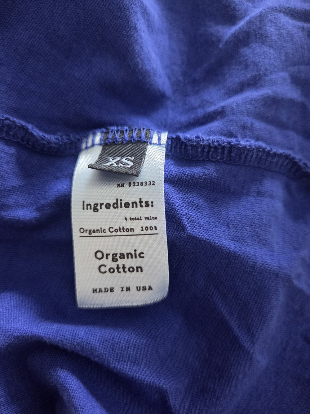 Namaste Positive Niyama Sol Organic Cotton La Jolla Tank Top Electric Indigo XS - Picture 7 of 8